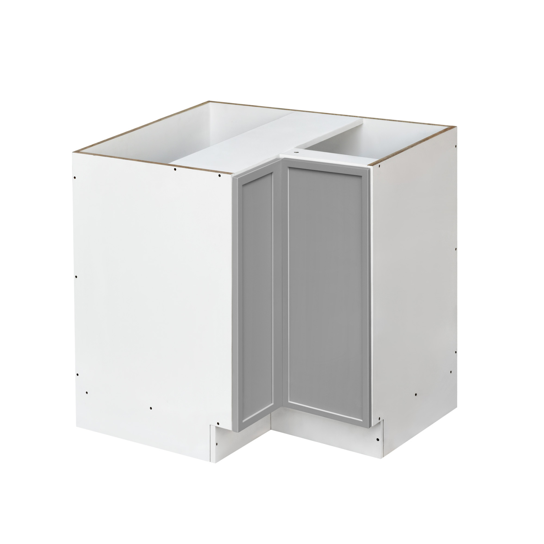 White Box Gray Slim - 33"W Base Lazy Susan Cabinet 1-Door 1-Adjustable Shelf