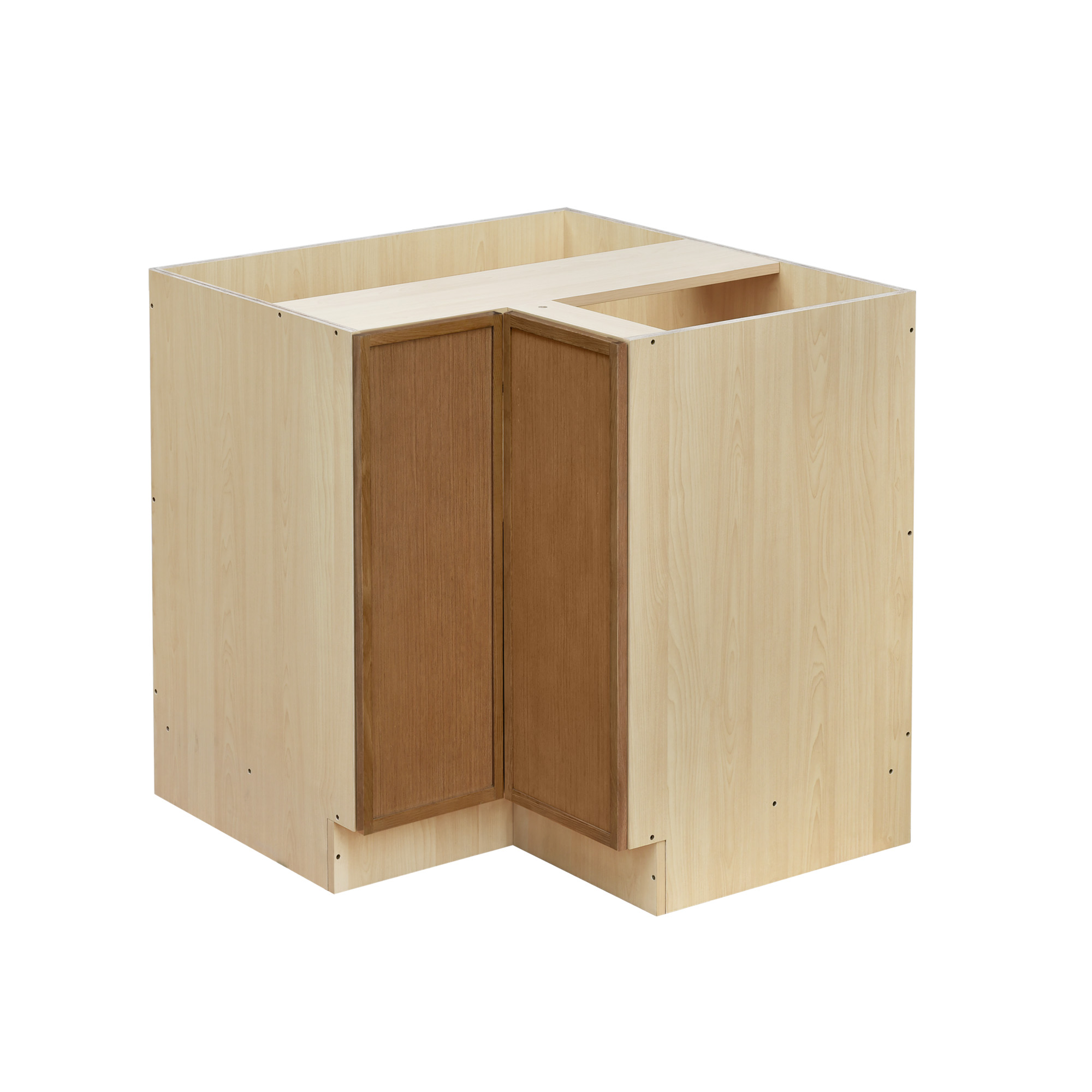 Natural Box Oak Slim - 33"W Base Lazy Susan Cabinet 1-Door 1-Adjustable Shelf