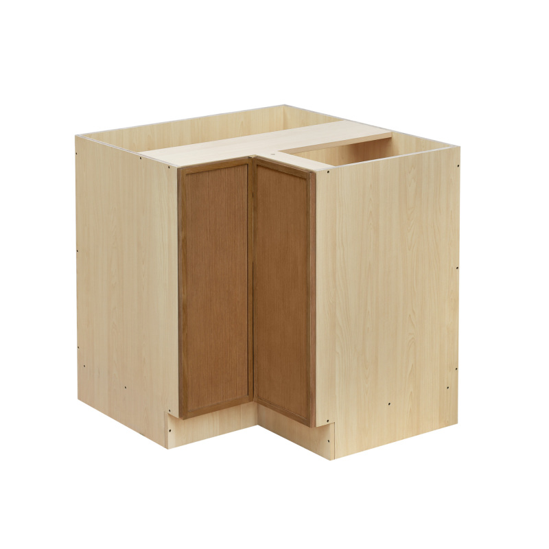 Shady Slim Oak - 33"W Base Lazy Susan Cabinet 1-Door 1-Adjustable Shelf