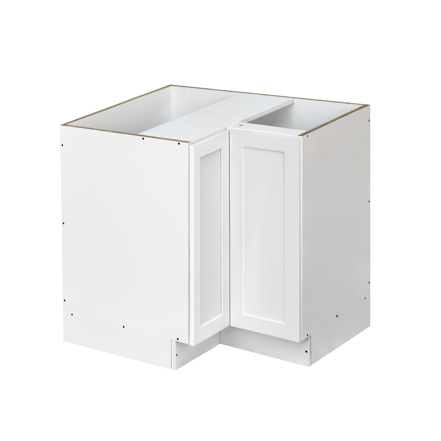 White Shaker - 33"W Base Lazy Susan Cabinet 1-Door 1-Adjustable Shelf