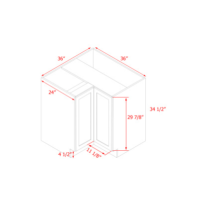 Mallorca Dolphin GrayShaker - 36"W Base Cabinet