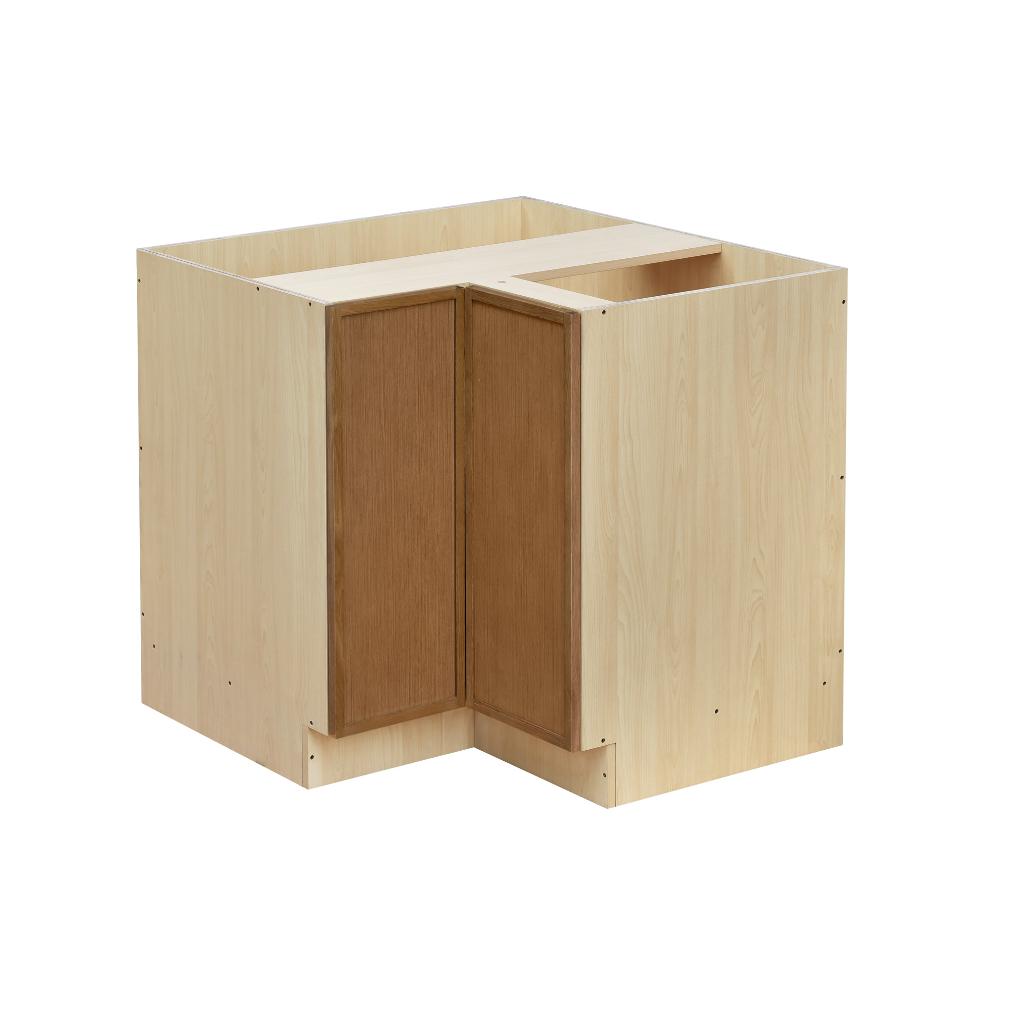 Natural Box Oak Slim - 36"W Base Lazy Susan Cabinet 1-Door 1-Adjustable Shelf