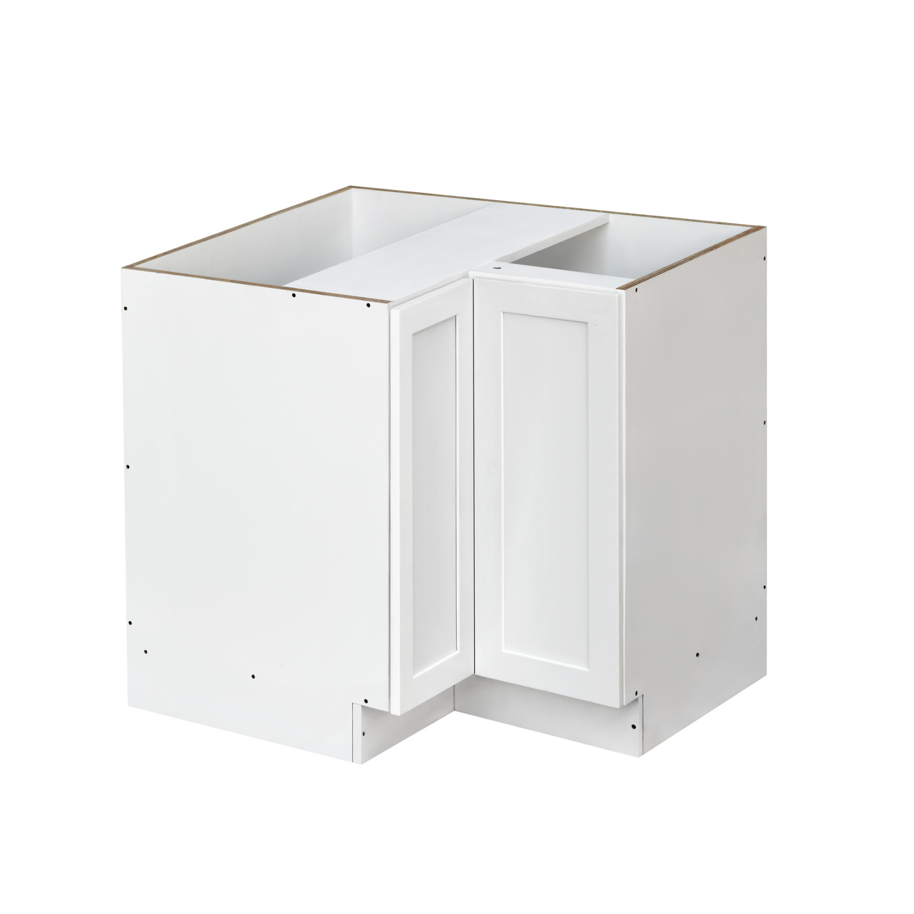 White Shaker - 36"W Base Lazy Susan Cabinet 1-Door 1-Adjustable Shelf