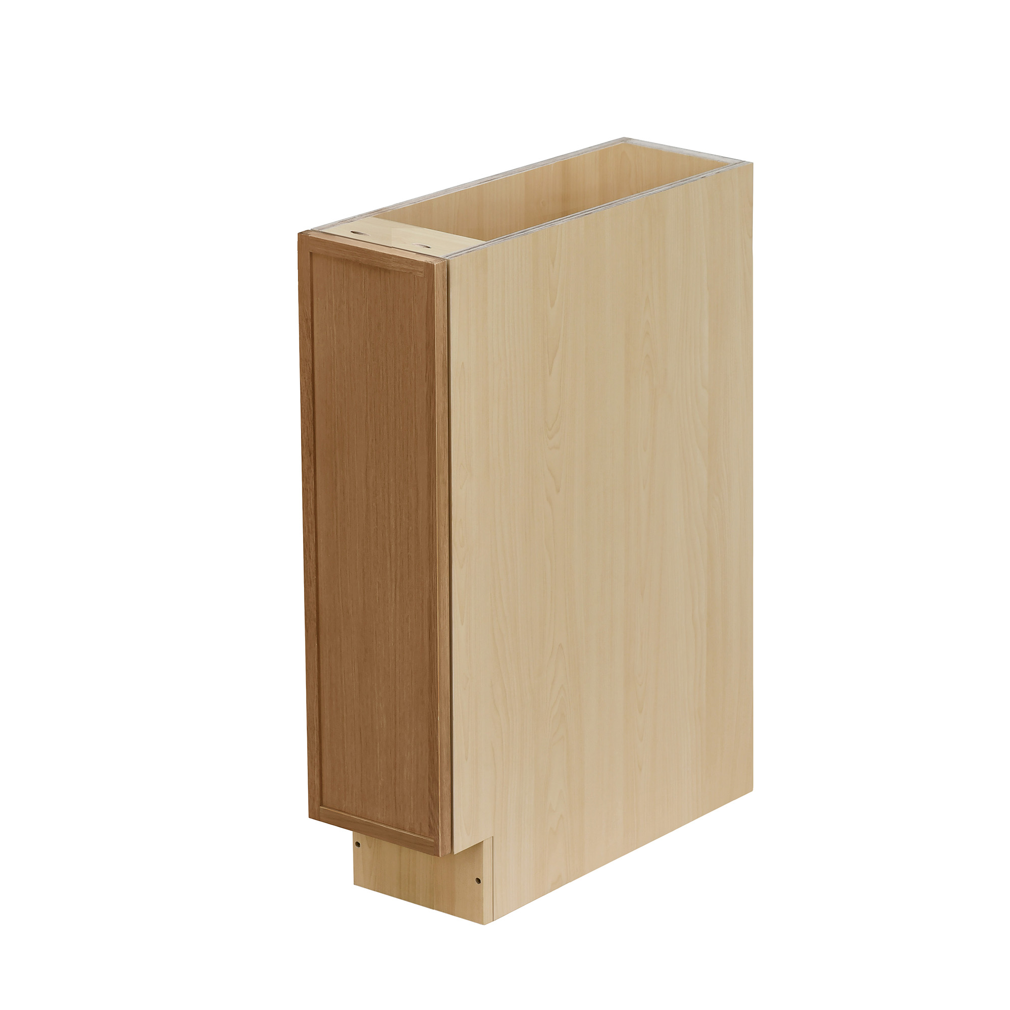 Natural Box Oak Slim - 9"W Spice Pull-Out Rack Base Cabinet