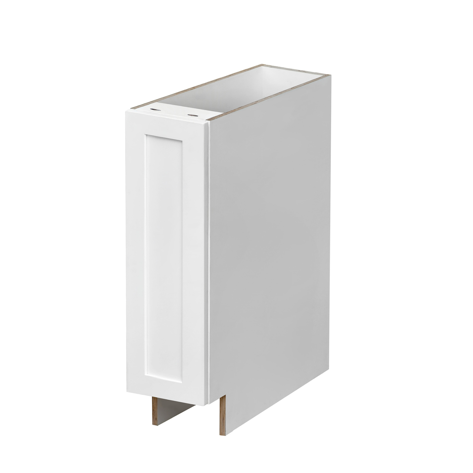 White Shaker - 09"W Spice Pull-Out Rack Base Cabinet