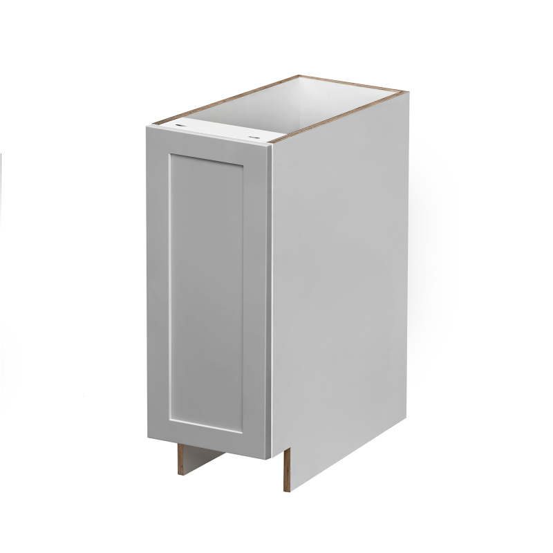 White Box Gray Shaker - 12"W Spice Pull-Out Rack Base Cabinet