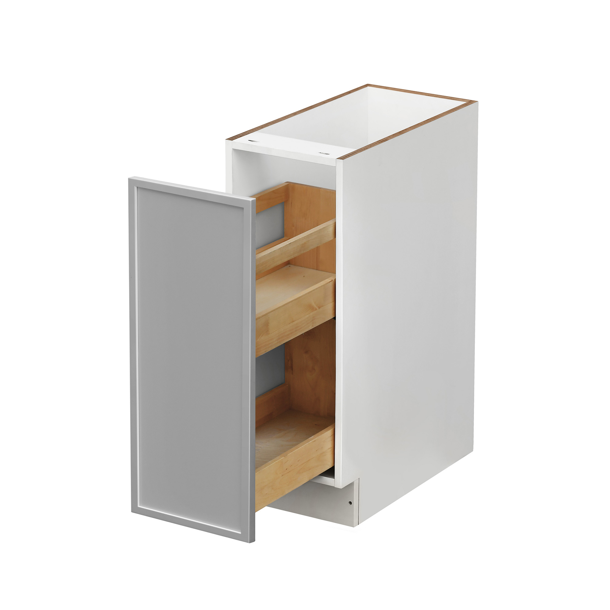 White Box Gray Slim - 12"W Spice Pull-Out Rack Base Cabinet