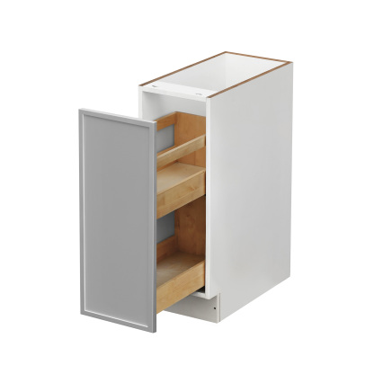 White Box Gray Slim - 12"W Spice Pull-Out Rack Base Cabinet