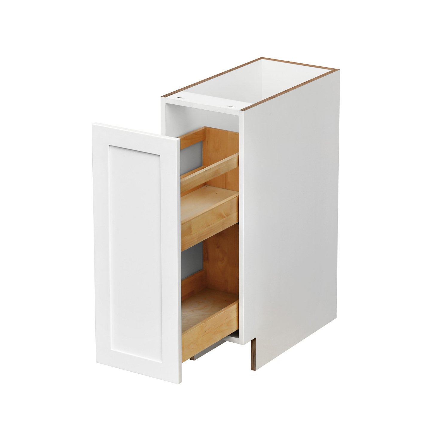 White Shaker - 12"W Spice Pull-Out Rack Base Cabinet