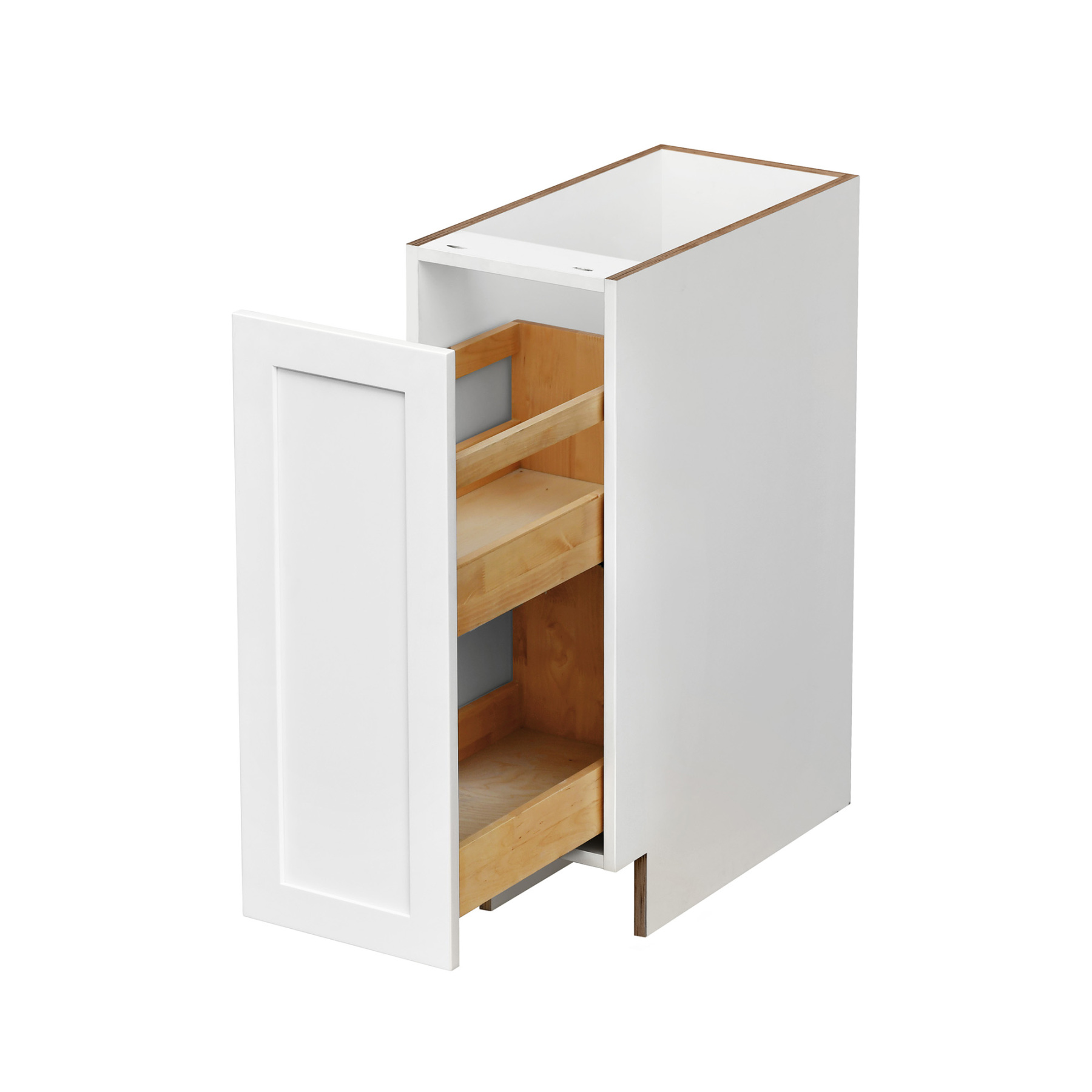 White Shaker - 12"W Spice Pull-Out Rack Base Cabinet