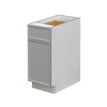 White Box Gray Slim - 15"W Trash Can Cabinet 2-Drawers