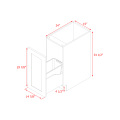 Mallorca White Shaker - 15"W Trash Can Base Cabinet
