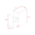 Shady Slim White Shaker - 15"W Base Cabinet
