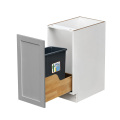 White Box Gray Shaker - 15"W Trash Can Cabinet 1-Drawer