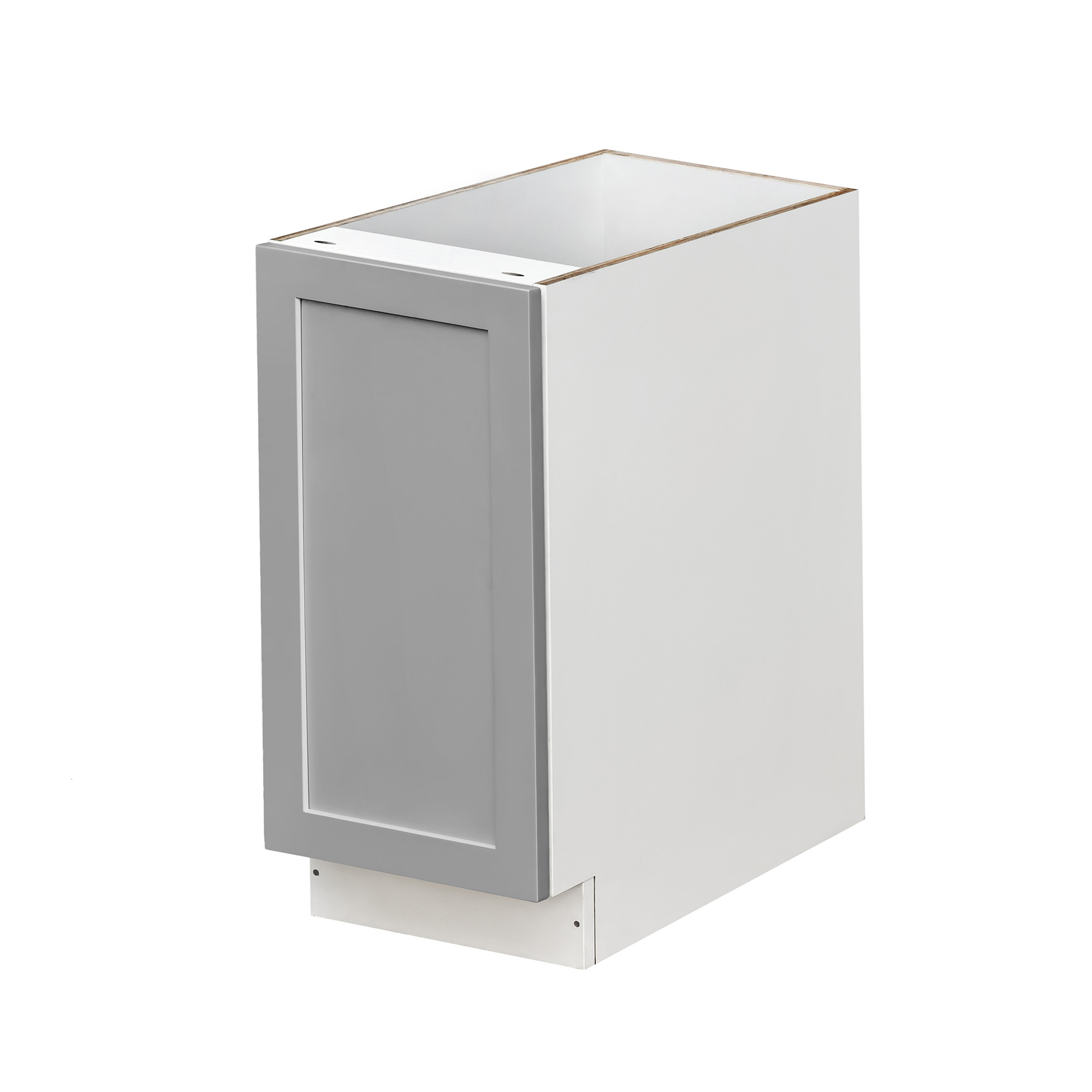 White Box Gray Shaker - 15"W Trash Can Cabinet 1-Drawer