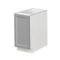 White Box Gray Shaker - 15"W Trash Can Cabinet 1-Drawer