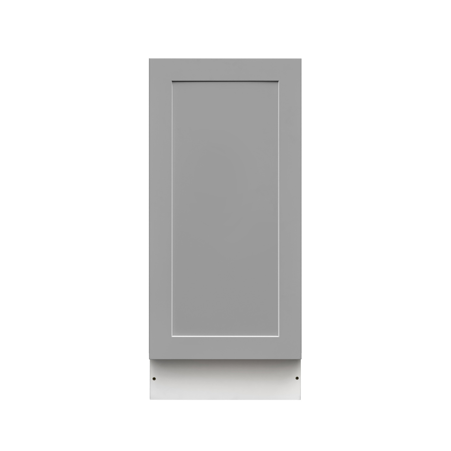 White Box Gray Shaker - 15"W Trash Can Cabinet 1-Drawer