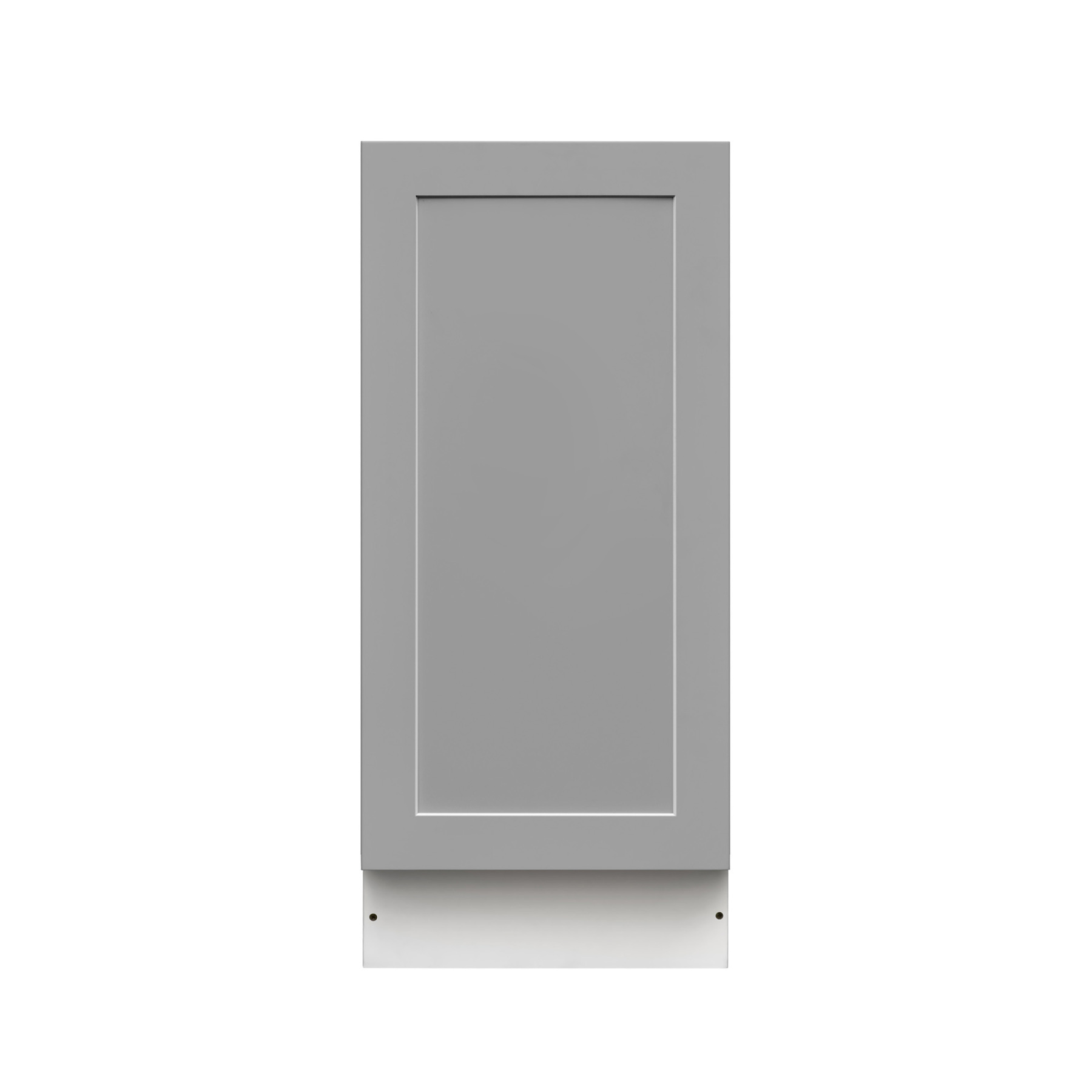 White Box Gray Shaker - 15"W Trash Can Cabinet 1-Drawer