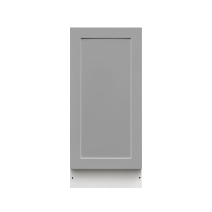 White Box Gray Shaker - 15"W Trash Can Cabinet 1-Drawer