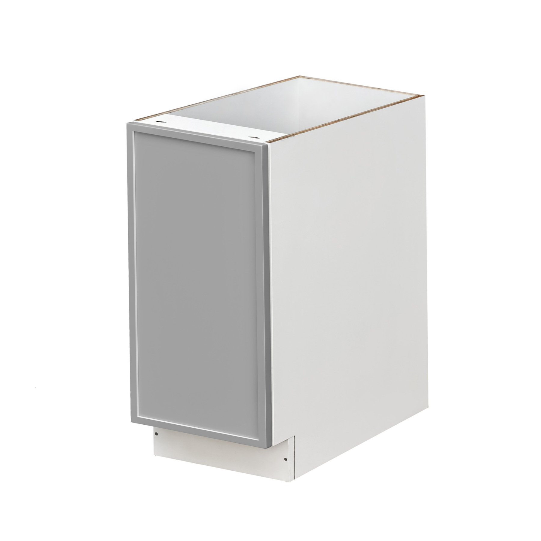 White Box Gray Slim - 15"W Trash Can Cabinet 1-Drawer