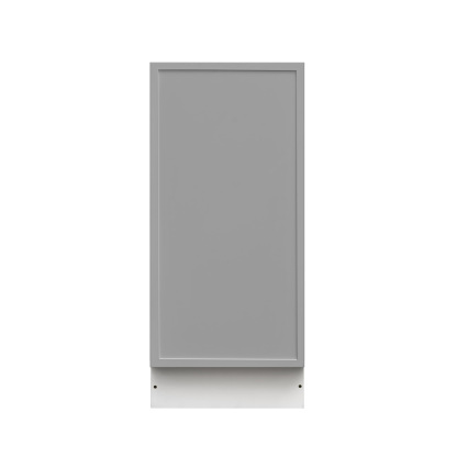 White Box Gray Slim - 15"W Trash Can Cabinet 1-Drawer