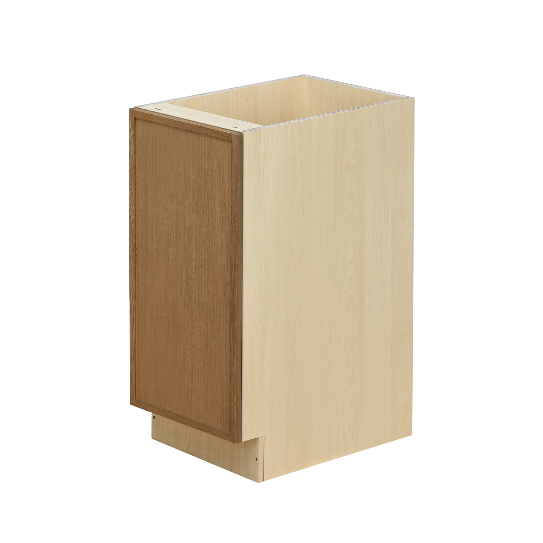 Natural Box Oak Slim - 15"W Trash Can Cabinet 1-Drawer