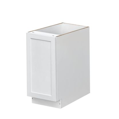 White Shaker - 15"W Trash Can Cabinet 1-Drawer