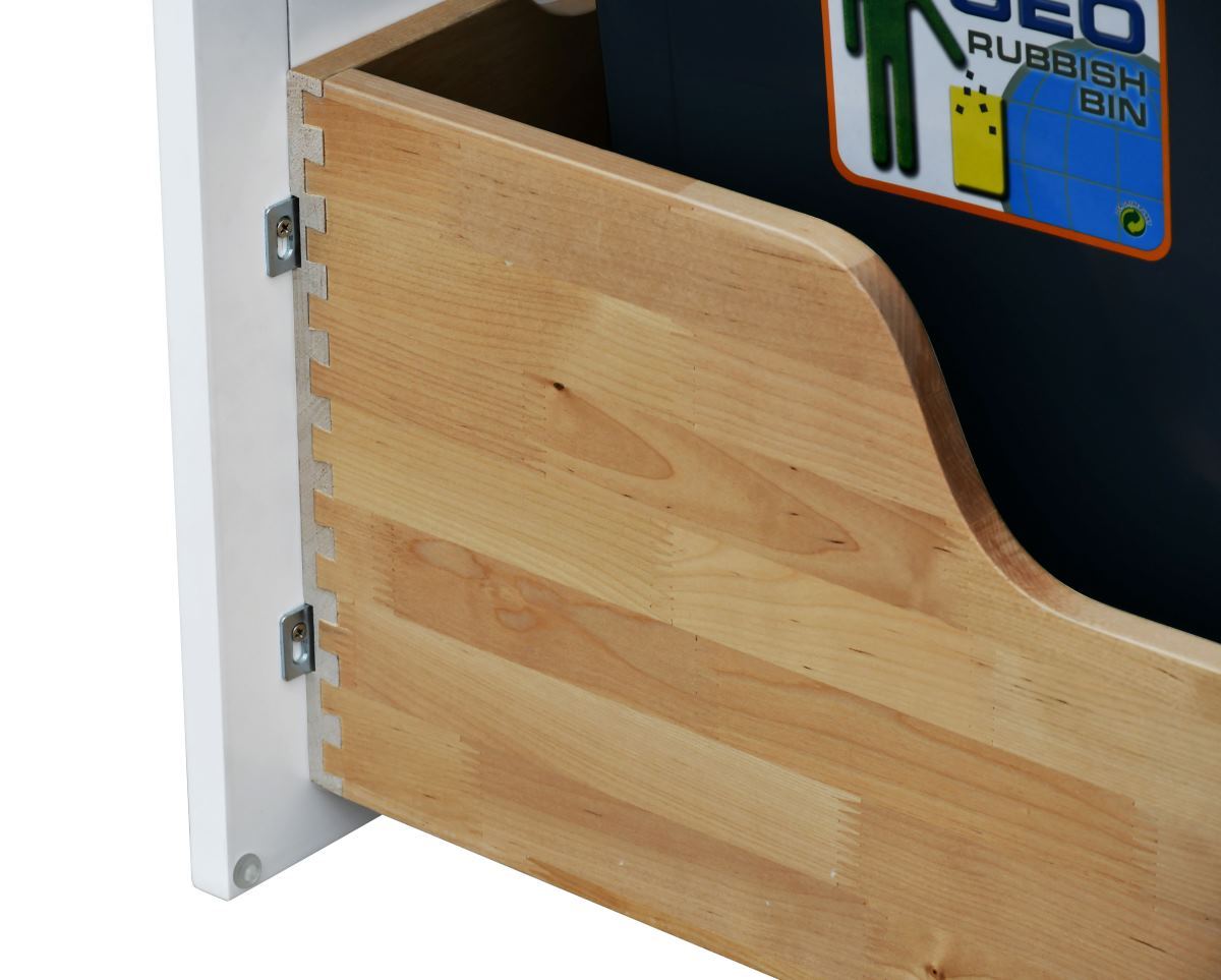 White Shaker - 15"W Trash Can Cabinet 1-Drawer