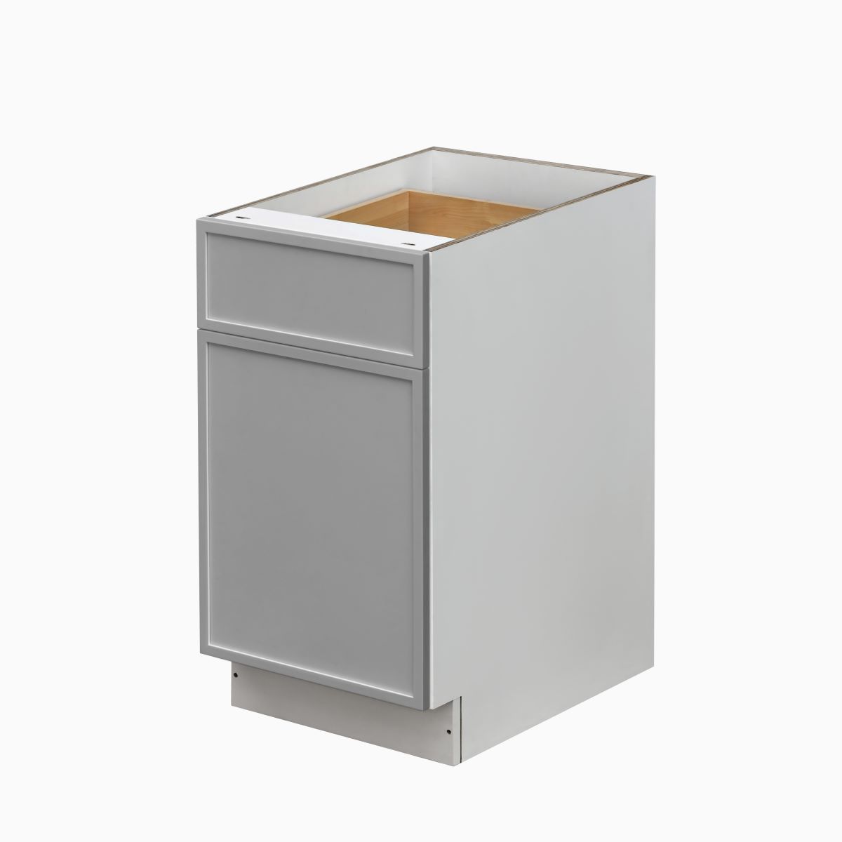 White Box Gray Slim - 18"W Trash Can Cabinet 2-Drawers