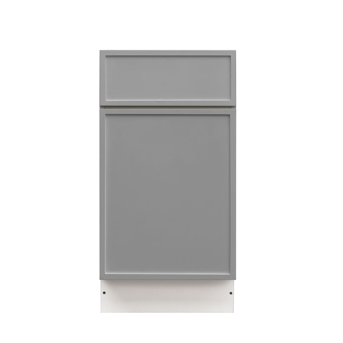 White Box Gray Slim - 18"W Trash Can Cabinet 2-Drawers