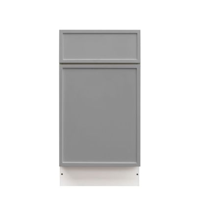 White Box Gray Slim - 18"W Trash Can Cabinet 2-Drawers