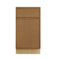 Shady Slim Oak - 18"W Trash Can Cabinet 2-Drawers