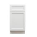White Shaker - 18"W Trash Can Cabinet 2-Drawers
