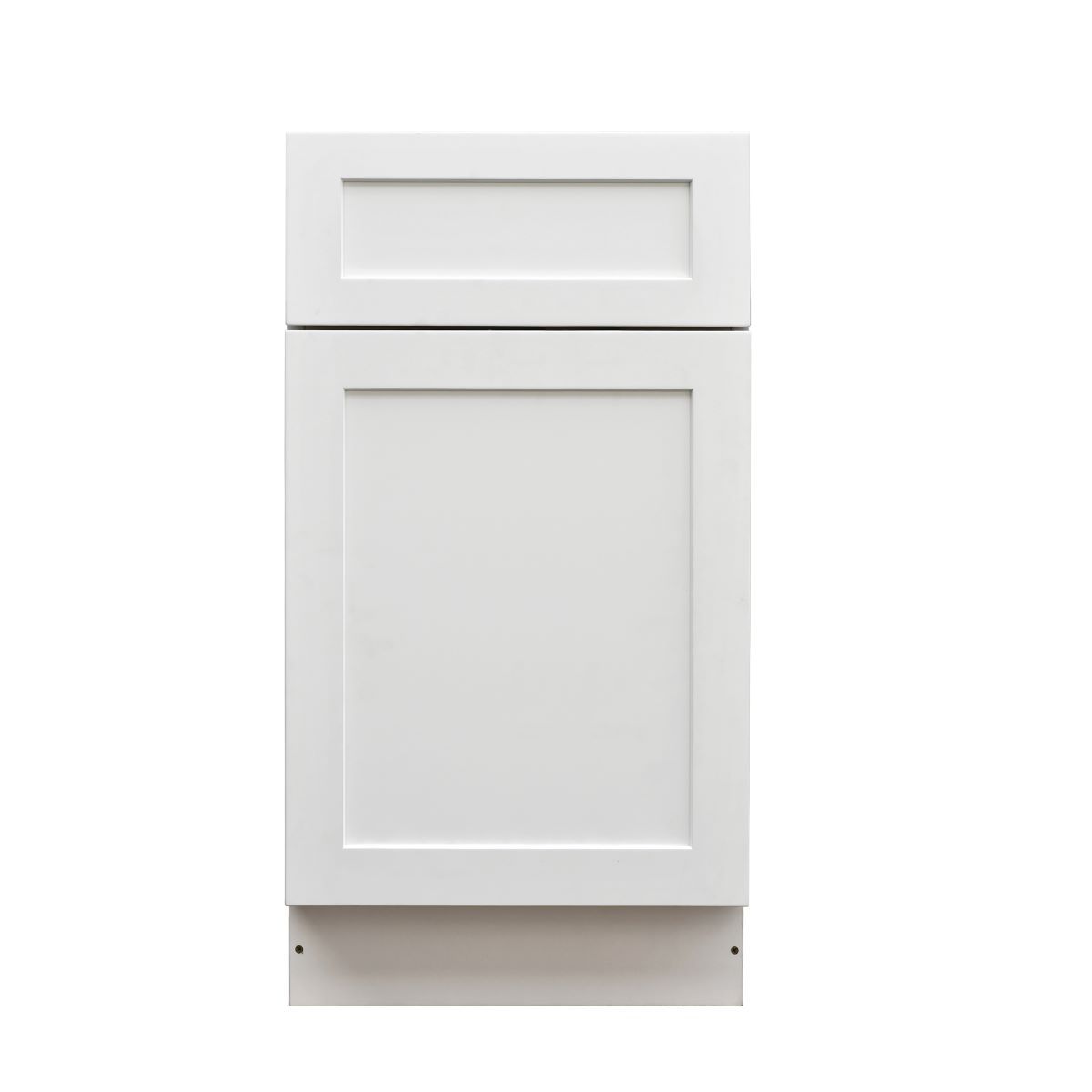 White Shaker - 18"W Trash Can Cabinet 2-Drawers