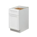 White Shaker - 18"W Trash Can Cabinet 2-Drawers