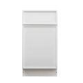 Slim White Shaker - 18"W Trash Can Cabinet 2-Drawers