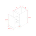 Shady Slim White Shaker - 18"W Base Cabinet