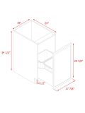 Shady Slim Oak - 18"W Trash Can Cabinet 1-Drawer