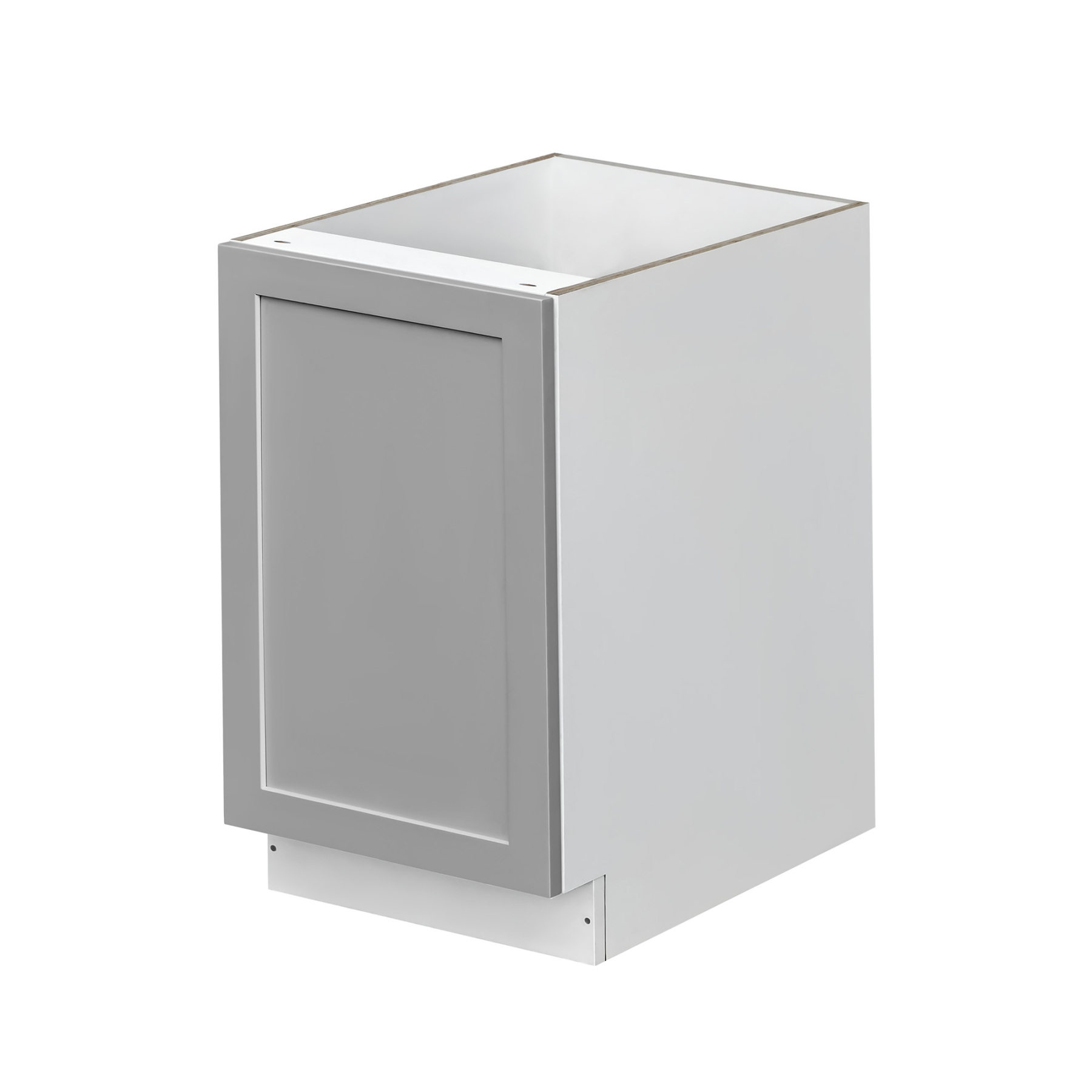 White Box Gray Shaker - 18"W Trash Can Cabinet 1-Drawer