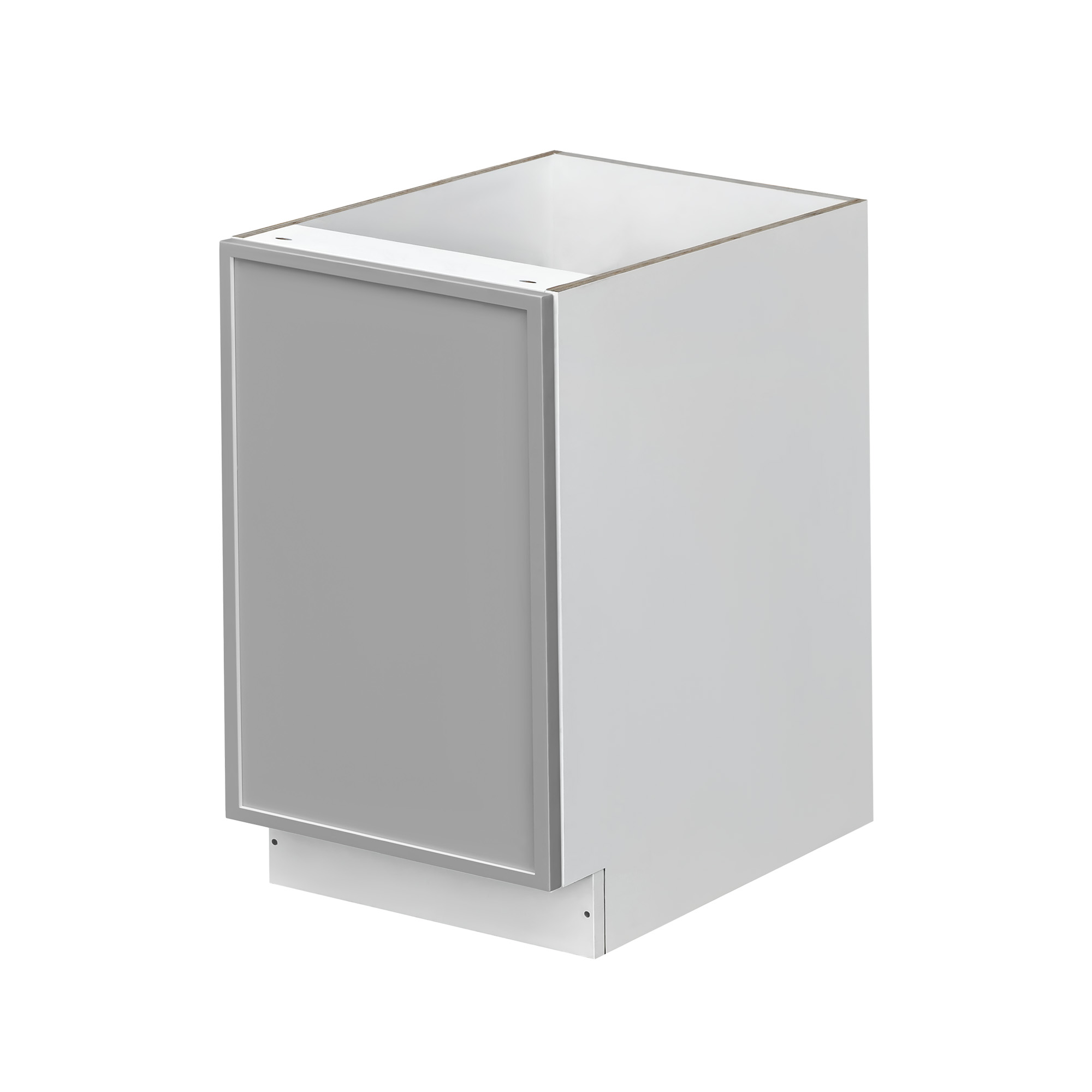 White Box Gray Slim - 18"W Trash Can Cabinet 1-Drawer