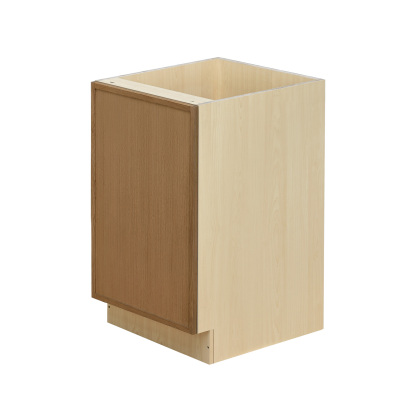 Natural Box Oak Slim - 18"W Trash Can Cabinet 1-Drawer