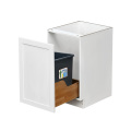 White Shaker - 18"W Trash Can Cabinet 1-Drawer