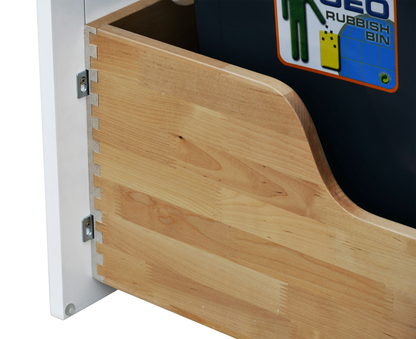 White Shaker - 18"W Trash Can Cabinet 1-Drawer