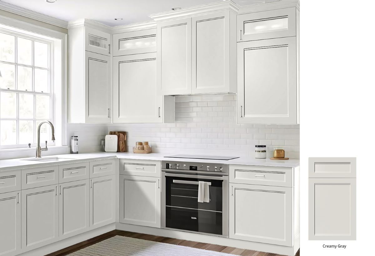 IRENA COLLECTION CREAMY GRAY DUAL SHAKER (Frameless)