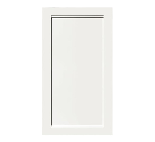 Irena Collection White Dual Shaker (Frameless) Sample Door