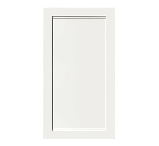 Irena Collection White Dual Shaker (Frameless) Sample Door