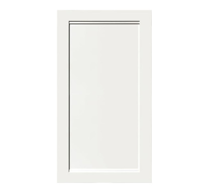 Irena Collection White Dual Shaker (Frameless) Sample Door