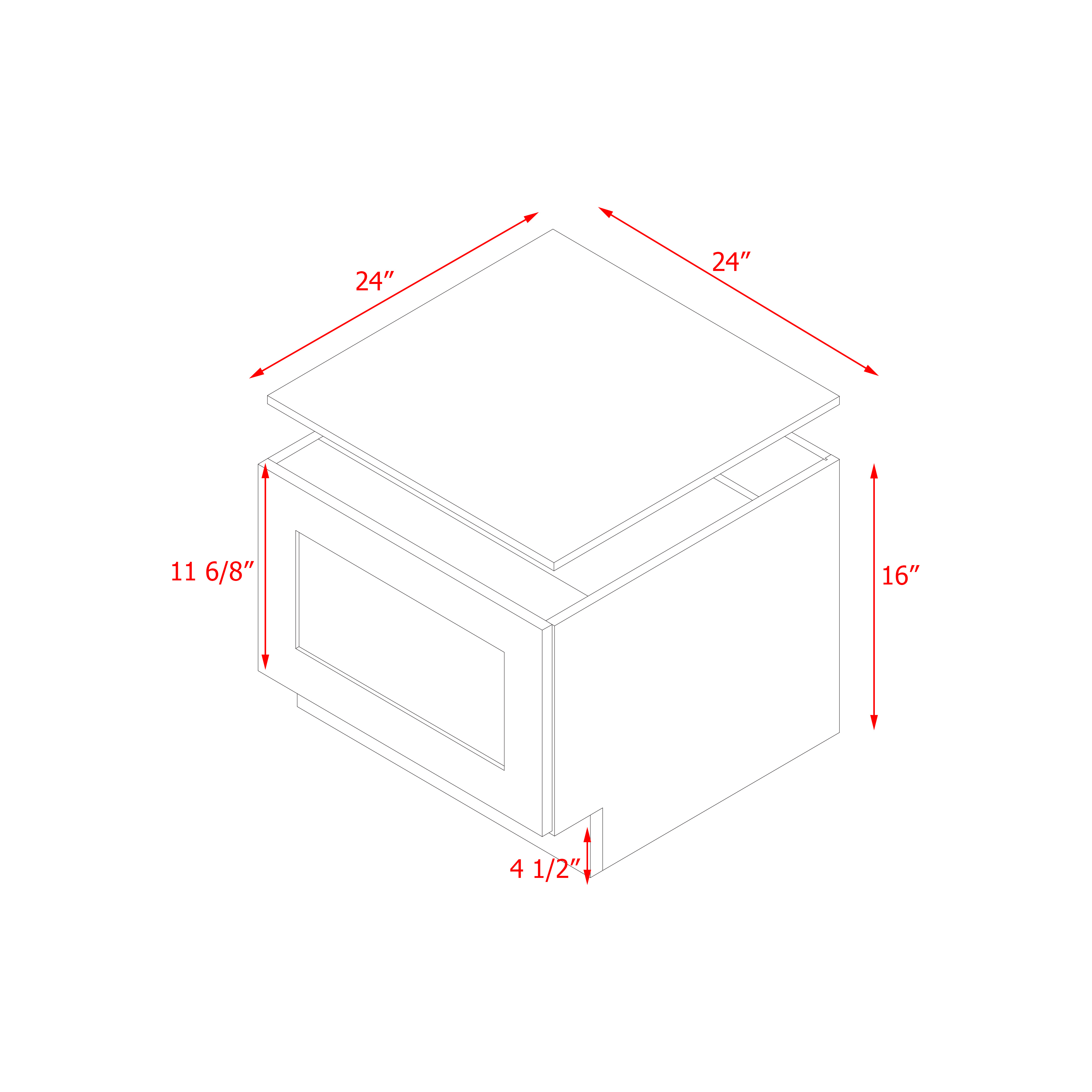 Mallorca Dolphin Gray Shaker - 24"W Base Cabinet