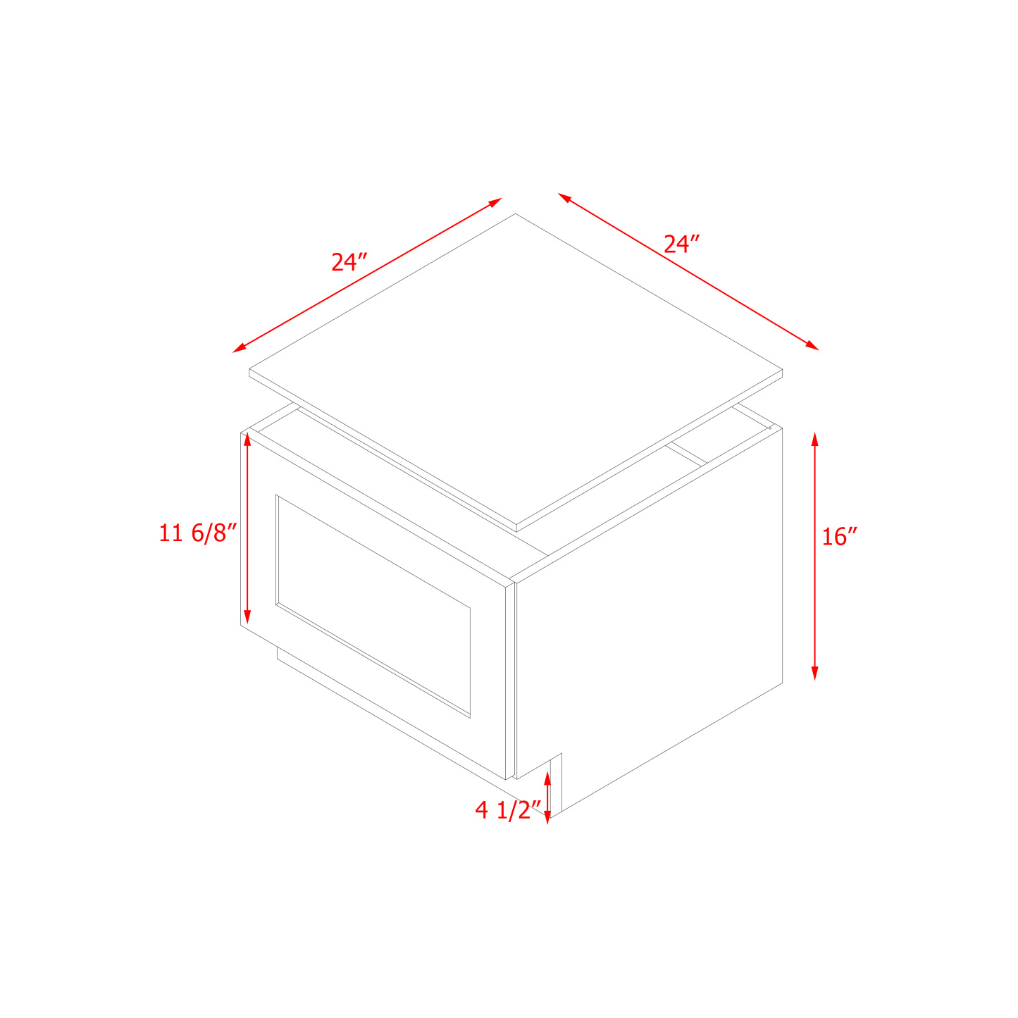 Mallorca Dolphin Gray Shaker - 24"W Base Cabinet