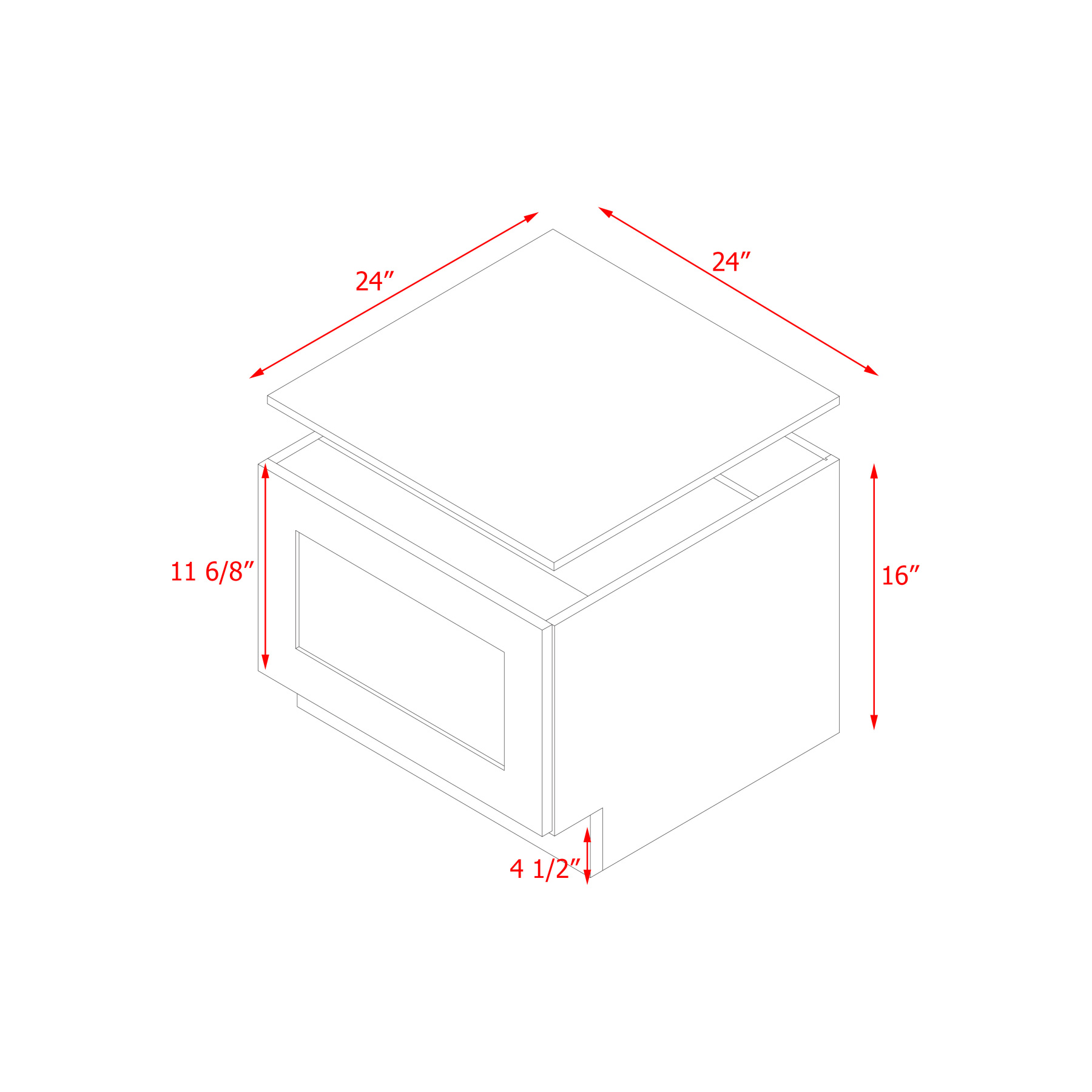 Mallorca Dolphin Gray Shaker - 24"W Base Cabinet